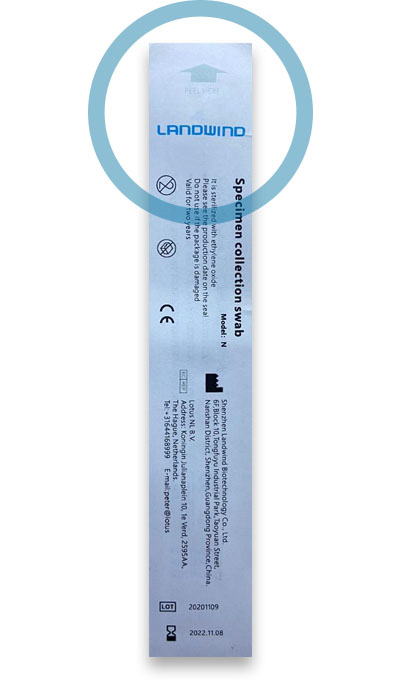 tampone con terreno di trasporto molecolare landwind