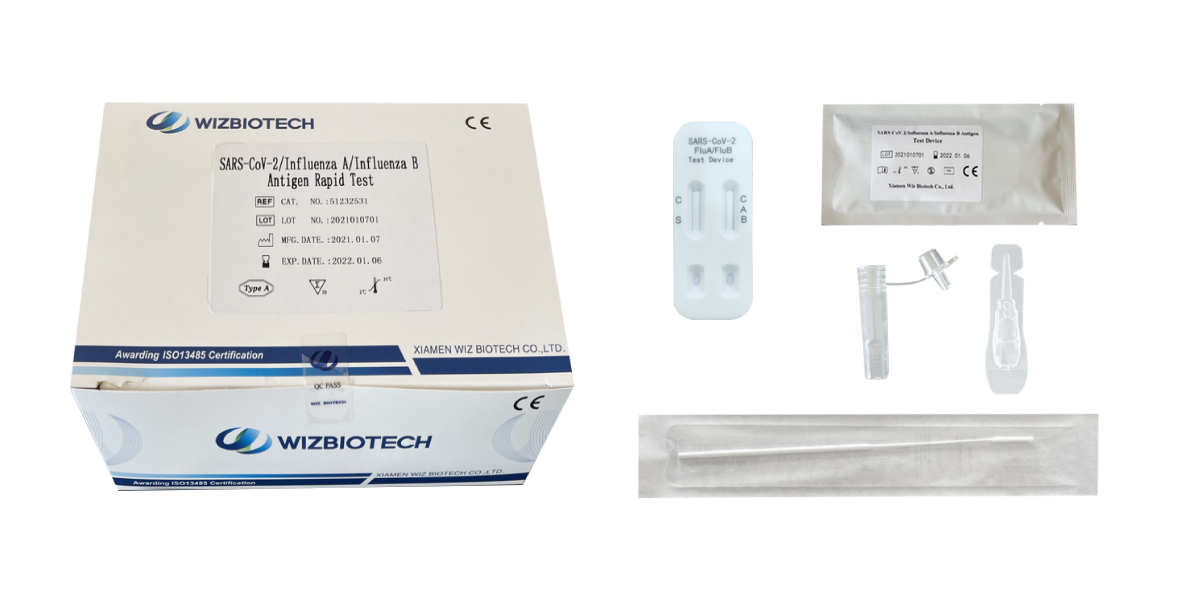 Kit SarsCoV2/Influenza AB Combo Rapid Test Wiz Biotech